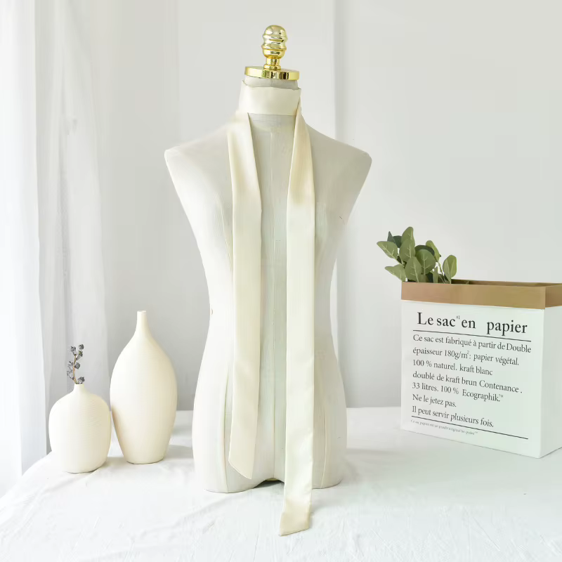 Écharpe en satin de soie 5x200cm, foulard étroit uni, longue écharpe fine en soie, bandeau pour la t