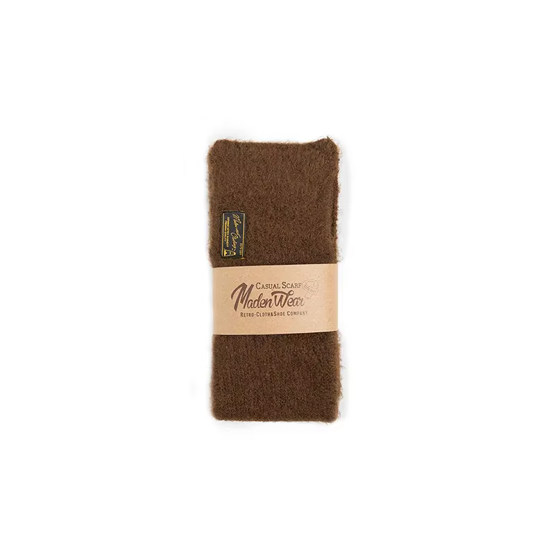 Maden Vintage Mohair écharpe hiver tricoté foulards hommes et femmes chaud coupe-vent couleur unie S
