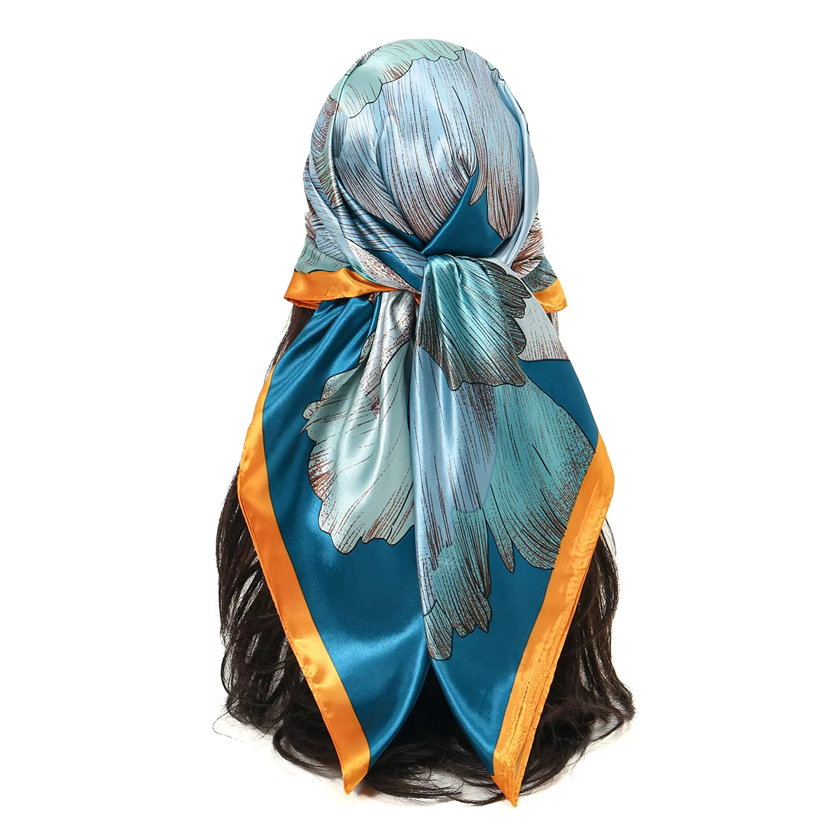 90*90 cm Satin soie carré écharpe femme mode foulard cou tête/cheveux foulards Bandana mouchoir impr