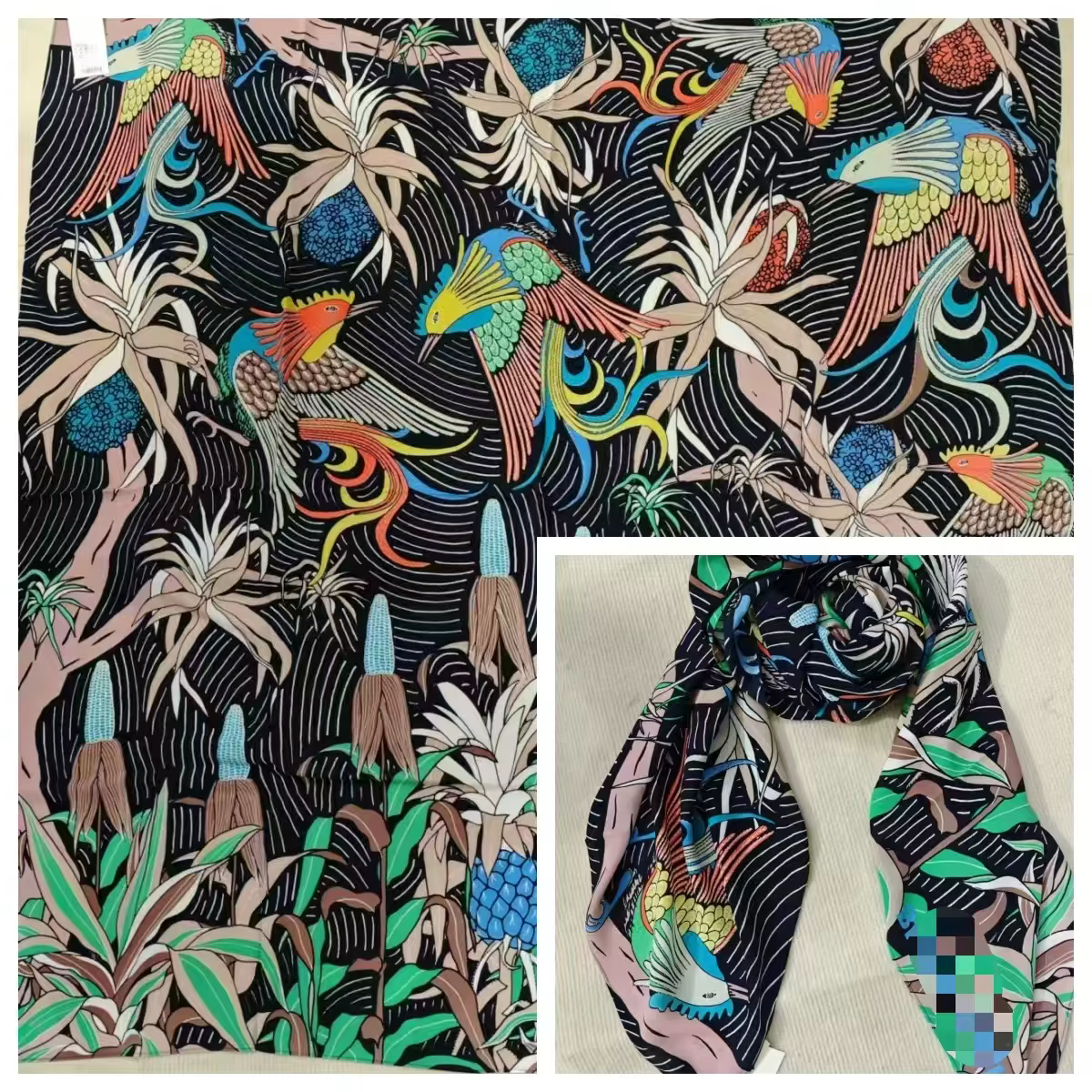 Écharpe en soie pour femme Accessoires pour femme, écharpe de luxe haut de gamme pour femme, échar