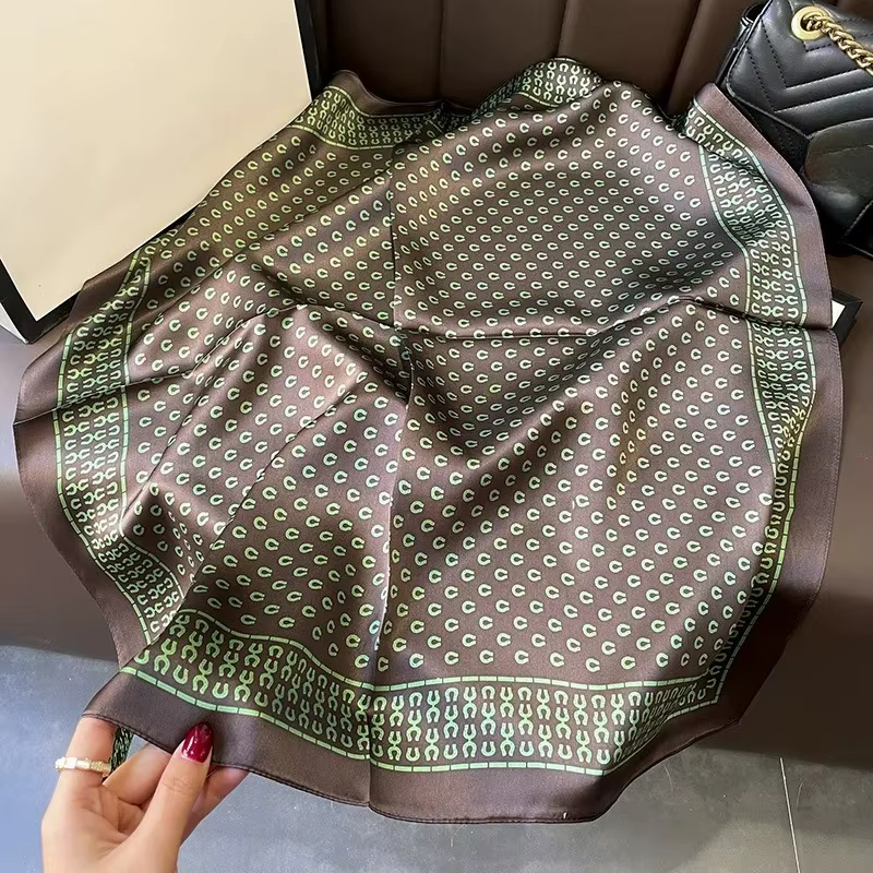 Foulard carré 70 cm en soie 100% naturelle pour hommes et femmes, idéal comme cadeau, foulard de cou