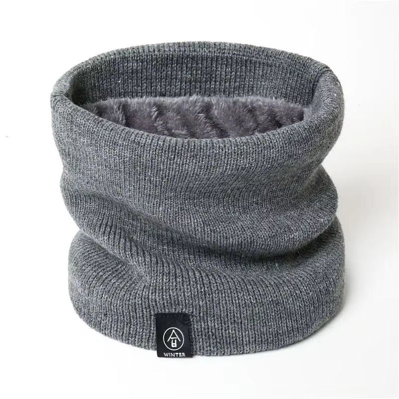 Écharpe tricotée unie pour femme, style cachemire, cache-cou d'hiver chaud et épais, unisexe pour ho
