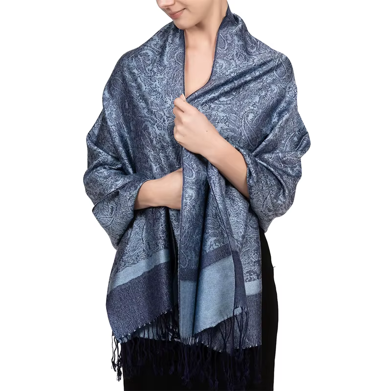 Écharpe Jacquard Longue et Douce pour Femme, Châle de Sauna Confortable et Chaud à la Mode, Collecti