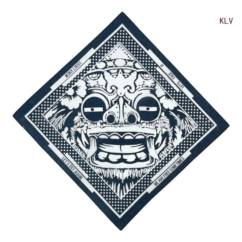 Crâne imprimé Bandanas écharpe pour adulte unisexe carré foulard nouveauté cou écharpe Halloween fêt