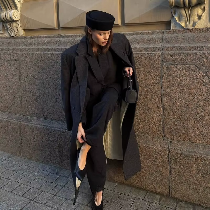 Béret en laine de haute qualité pour femmes, chapeau de pilulier rétro britannique, Fedoras français