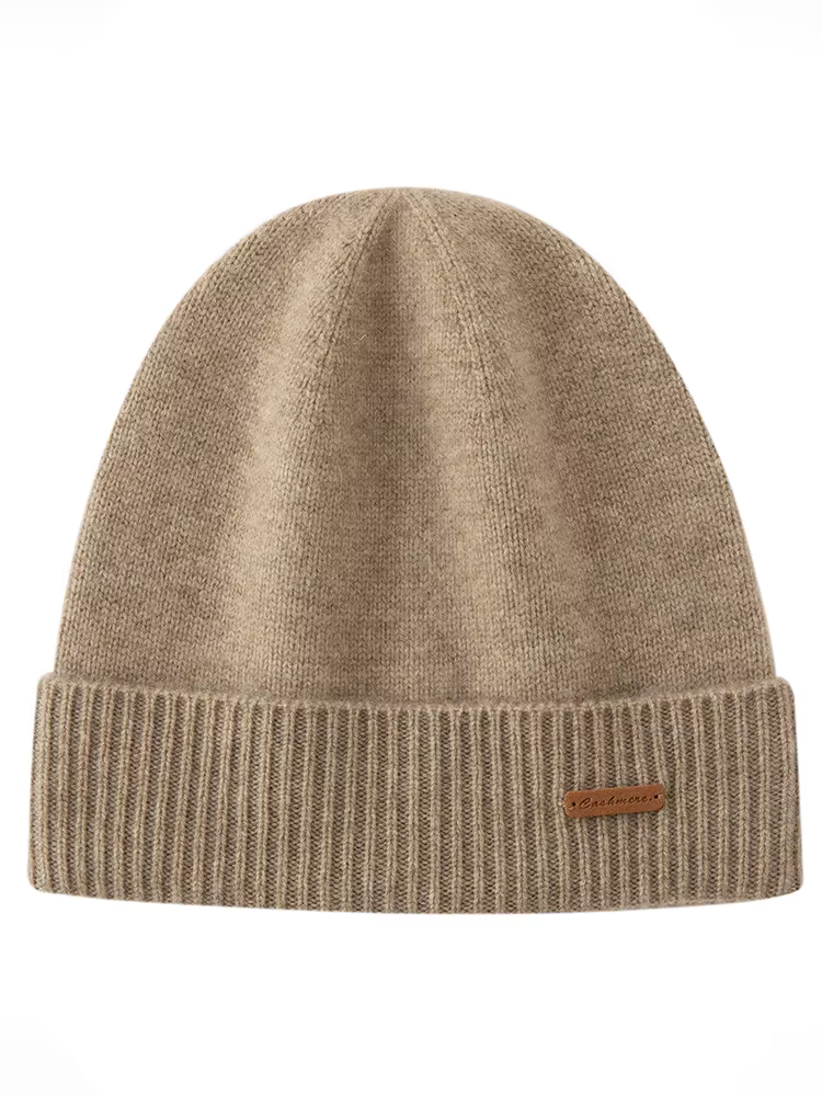 Chapeau tricoté de luxe en cachemire 100% pour hommes et femmes, unisexe, chaud, décontracté, couleu
