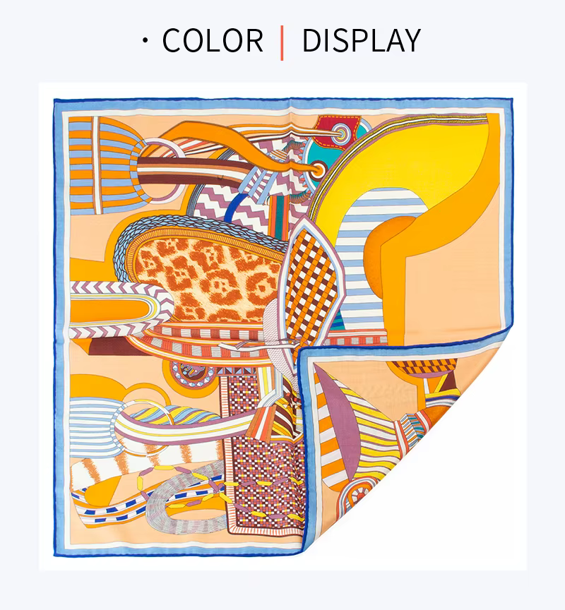 Écharpe carrée 30% soie 70% laine 65*65cm, imprimé artistique géométrique de luxe, châle chaud d'hiv