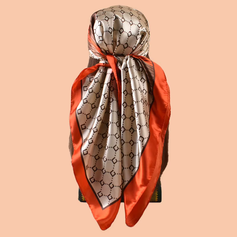 Foulard carré en Satin pour femmes, accessoire de plage d'été, à la mode, 90x90 pouces, multi-usage,