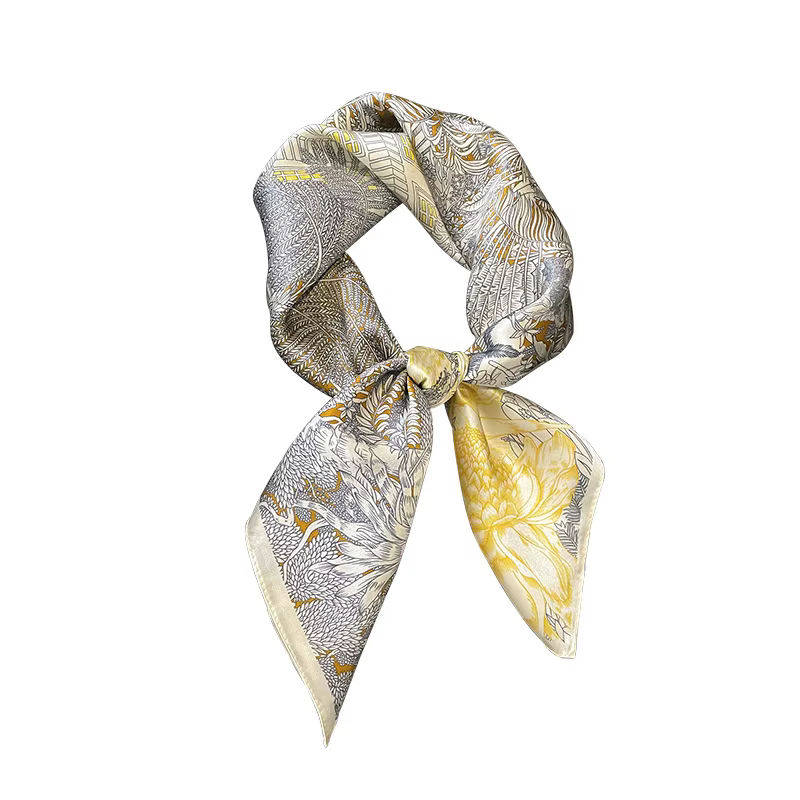 Écharpe carrée pour femmes, foulard de la présidence, châle de plage d'été, bandana, hijab, pashmina
