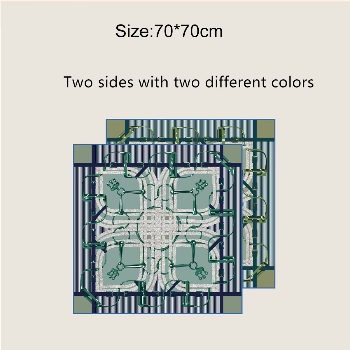 Foulard en Soie Double Face pour Femme, Bandanas de Luxe de Créateurs, Châles Roulés, Foulards Carré