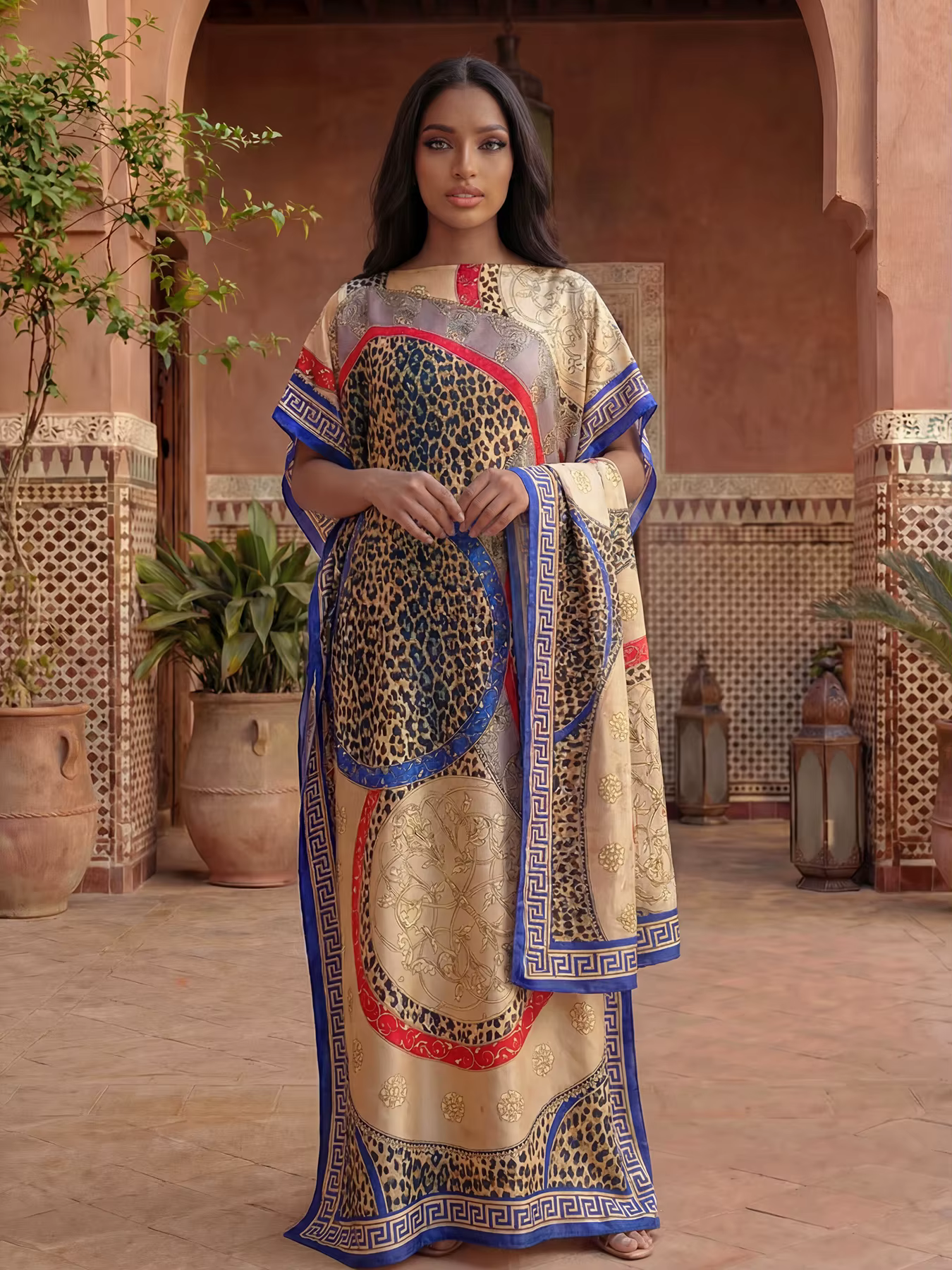 Nouvelle Collection Été : Châle Africain Élégant pour Femme, Imprimé Soie, Long Hijab Musulman, Robe
