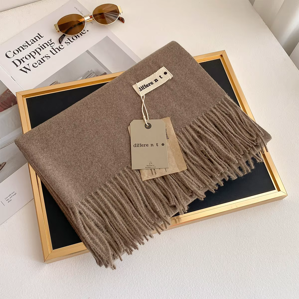 45 couleurs solide hiver écharpe pour femmes épais chaud cachemire châle en plein air luxe Pashmina