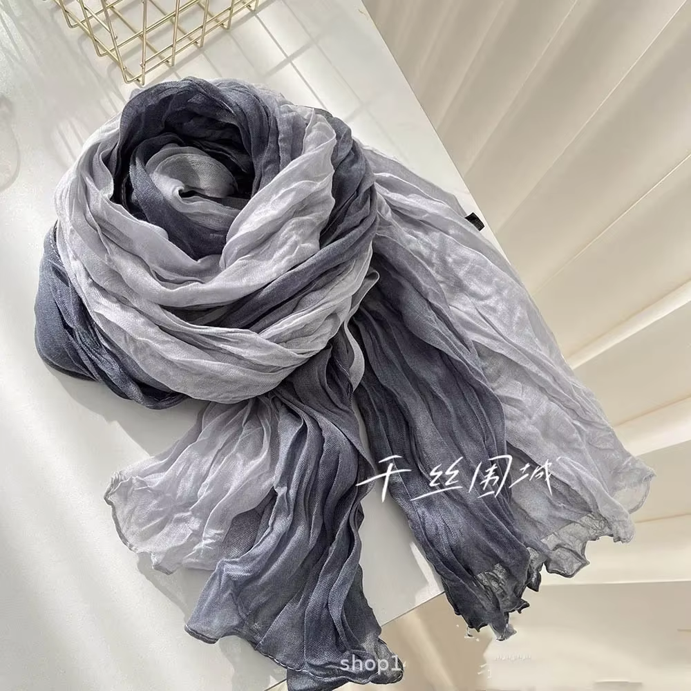 VREOVOR – écharpe à changement progressif gris pour hommes et femmes, couleur assortie, sensation d'