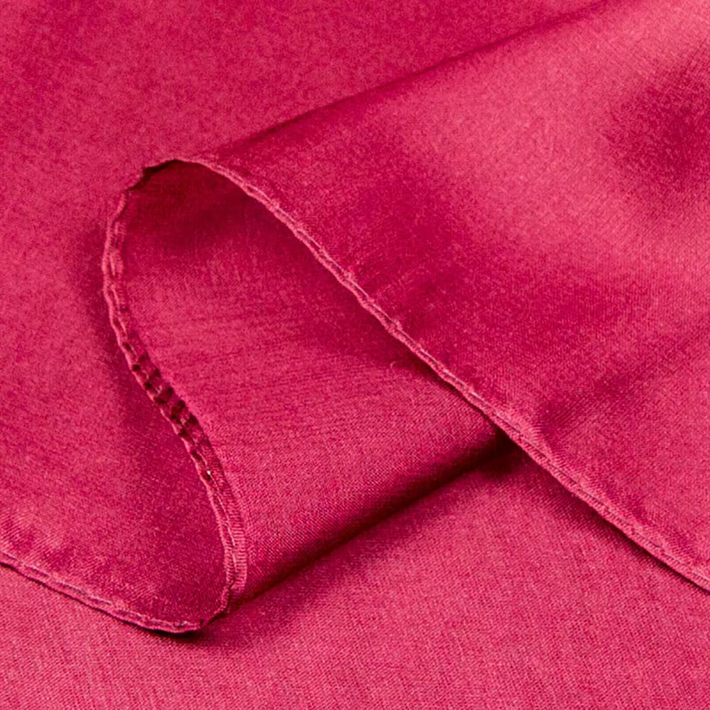 Grand foulard en soie 100% naturelle, 175 cm de long, châle en mousseline de luxe, couleur bordeaux 