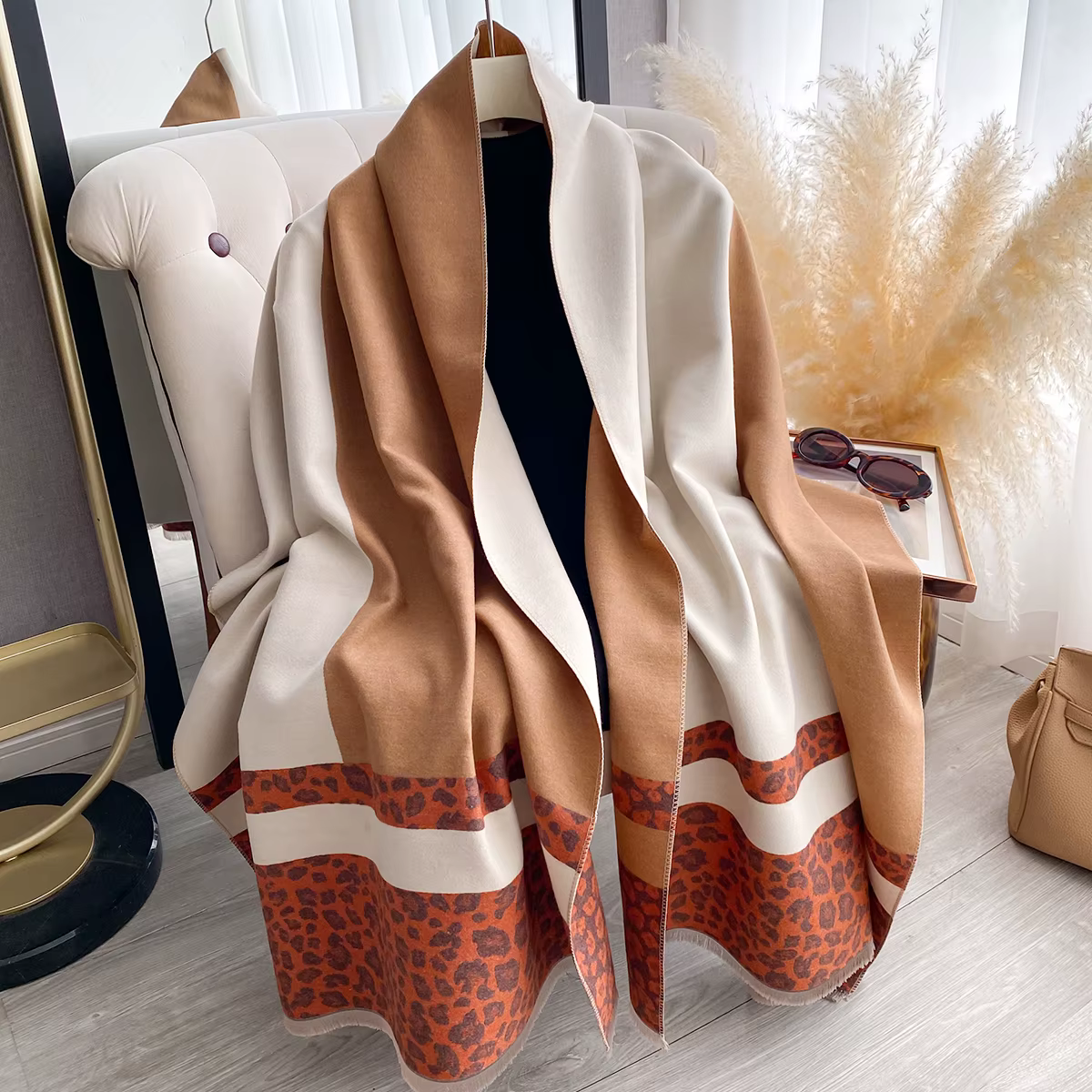 2025 Design de mode hiver cachemire écharpe femmes élégant chaud Pashmina couverture Poncho foulards