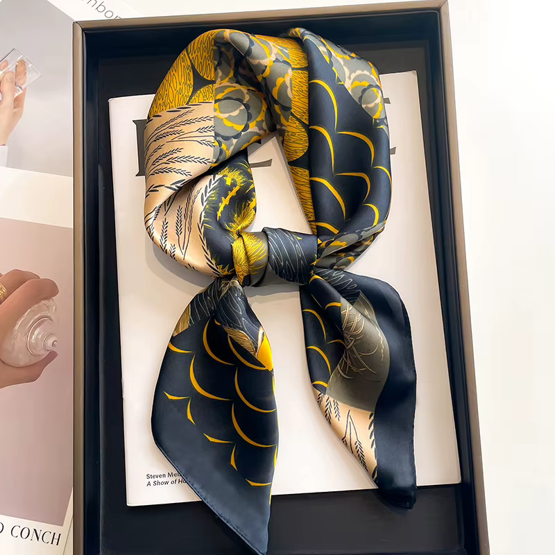 Petit foulard carré, foulard en soie, vêtements pour femmes printemps-automne, tenue professionnelle