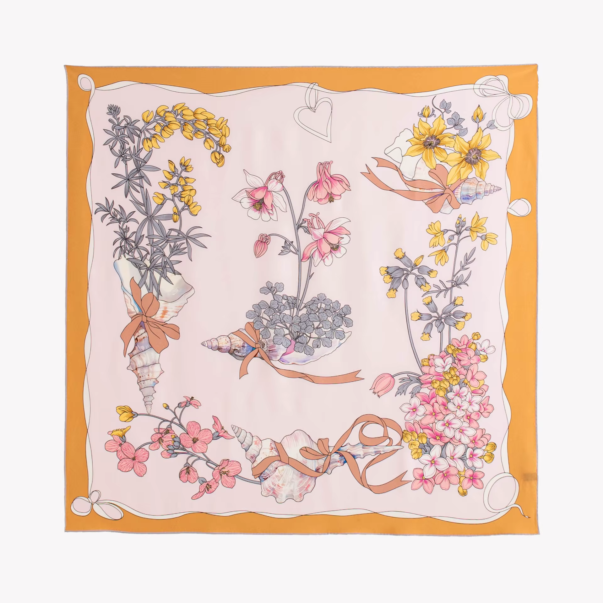 Écharpe en soie double face pour femme, écharpe carrée avec imprimé glycine, écharpe polyvalente à l