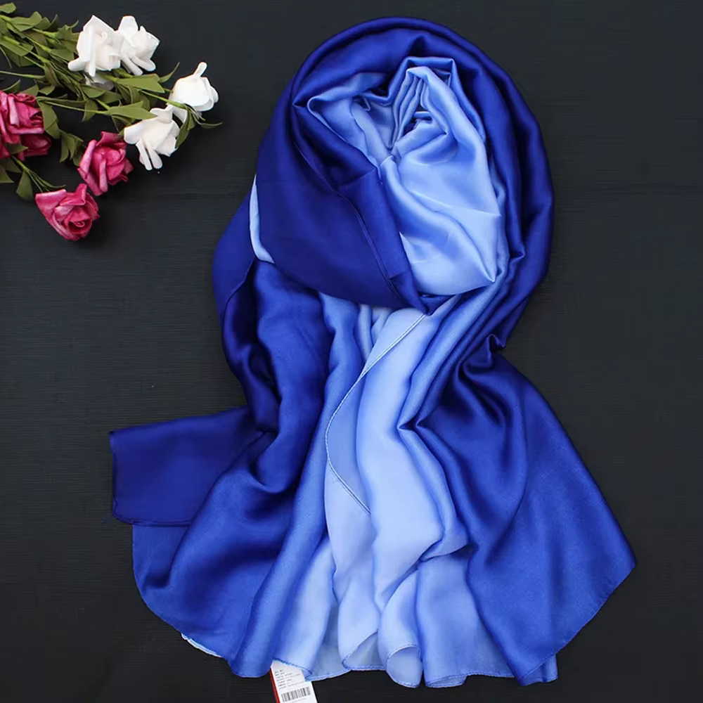 Écharpe en mousseline de soie pour femmes, châle imprimé multicolore, poncho de plage, protection de