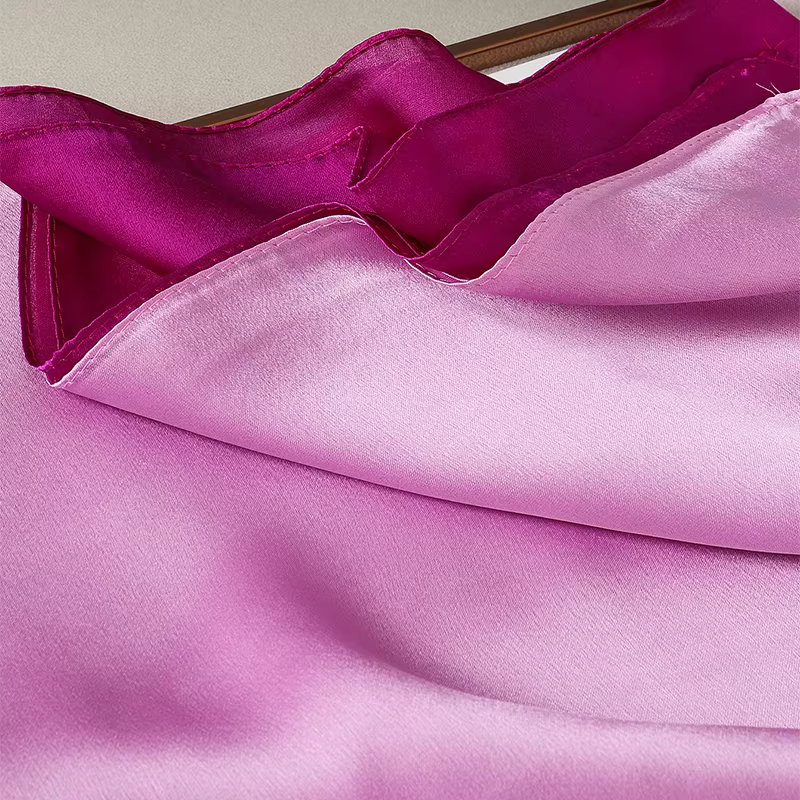Foulard de Luxe Dégradé pour Femme, Châle de Marque Solide, Enveloppes, Bandana, Foulard de Tête, Hi