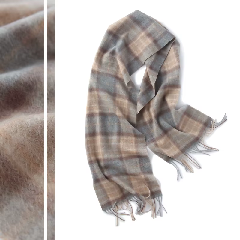 2025 foulards à carreaux écossais rouges 100% laine très sélectionnés, écharpe chaude d'hiver pour h