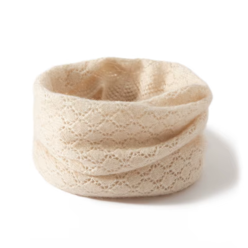 MERRILAMB femmes pur cachemire écharpe couleur unie chaud hiver foulard décontracté mode anneau conc