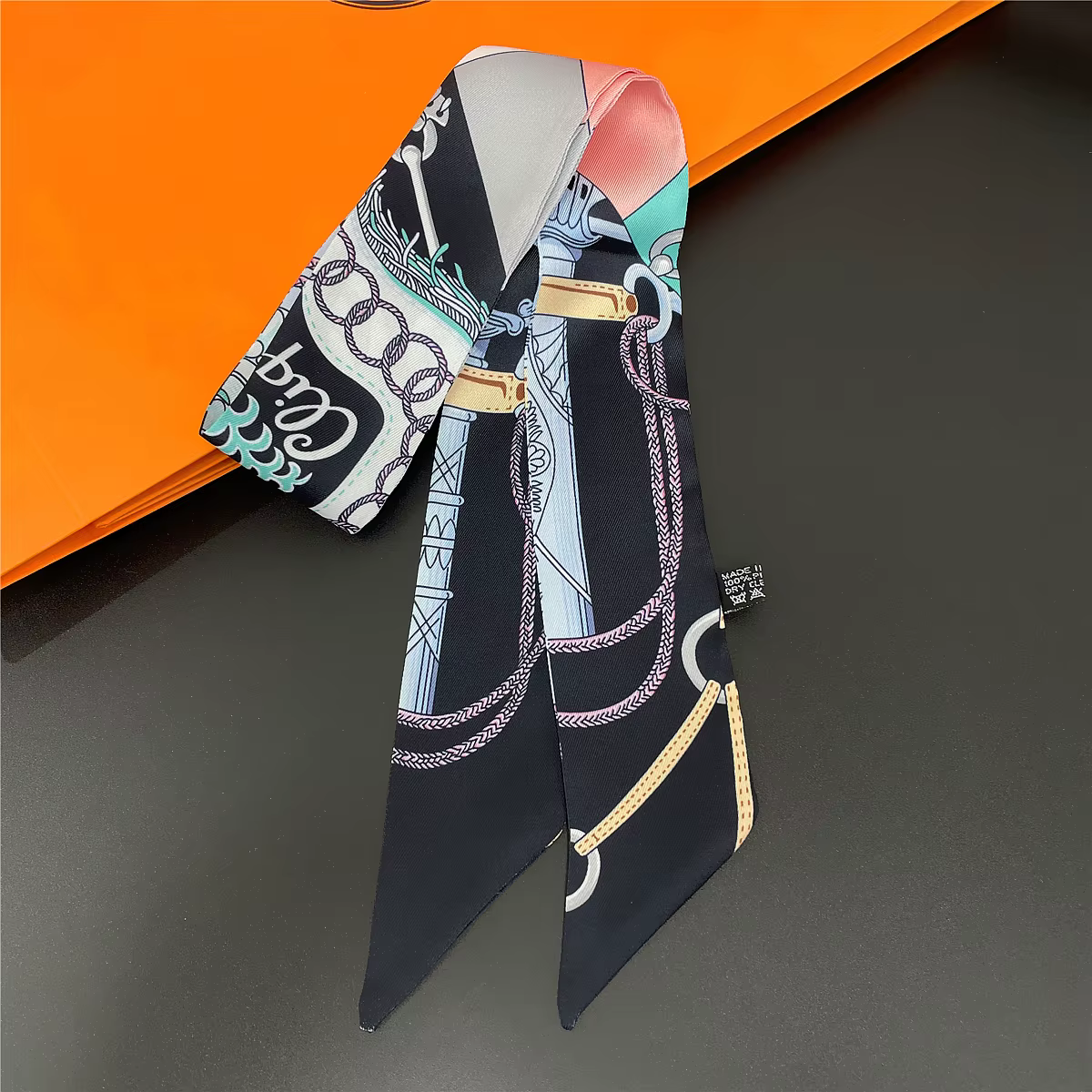 Foulard en soie sergé pour femmes, nouveau Design de marque de luxe, bandeau à la mode, sac pour che
