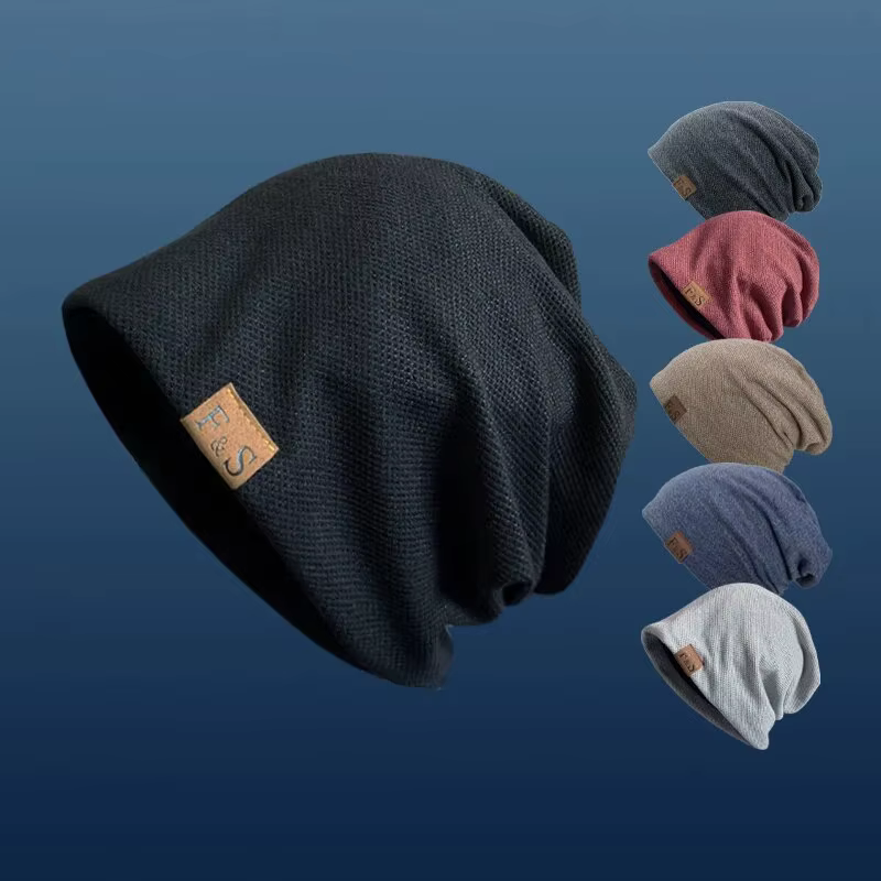 1 bonnet tricoté chaud pour hommes et femmes – Style SolidHip-hop à la mode