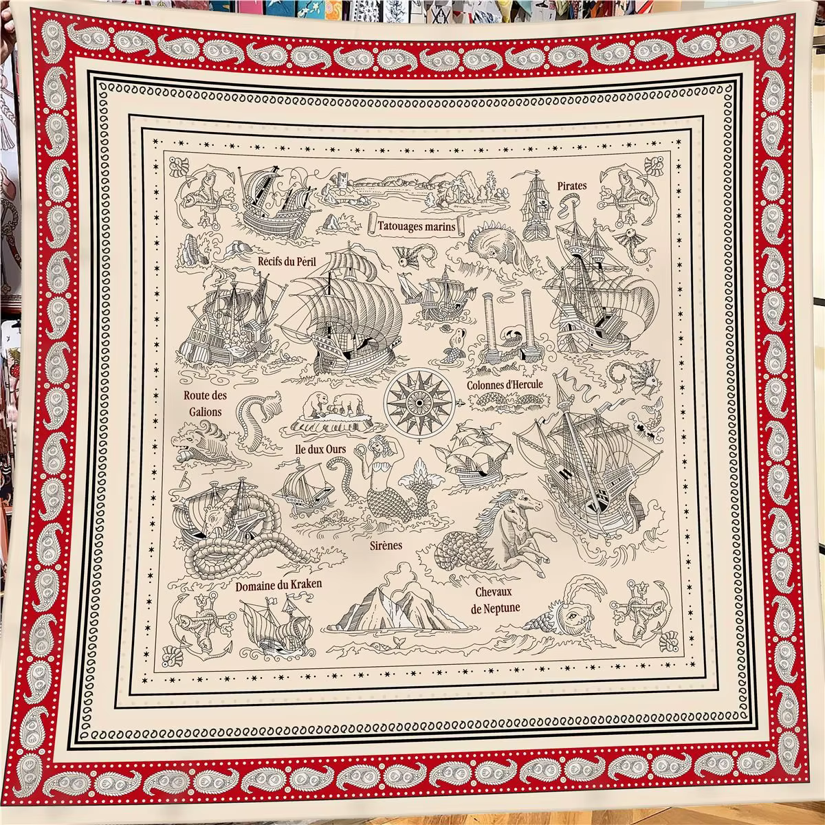 130cm hiver garder au chaud écharpe femmes marque soie cachemire carré écharpe châle luxe Paisley fo