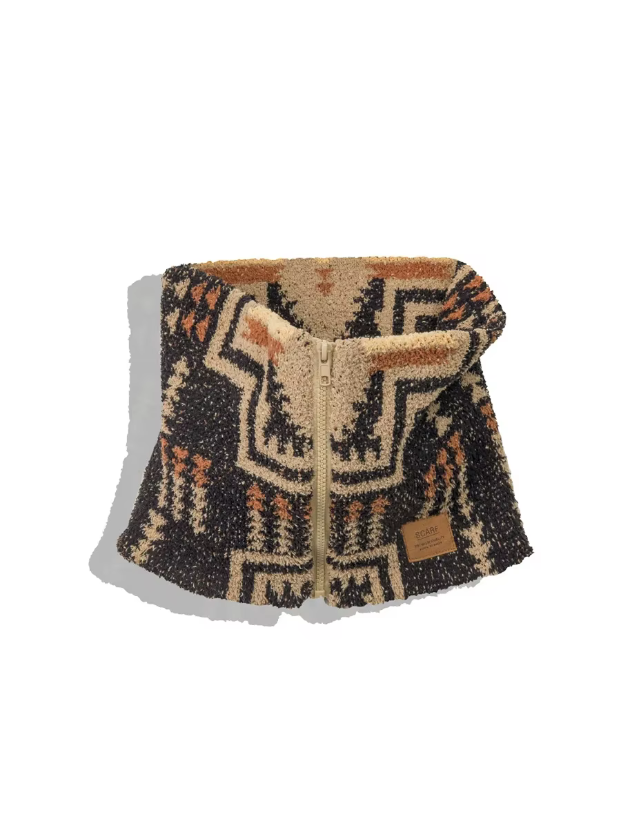 Maden Vintage hiver écharpe chauffante pour hommes chaud extérieur Zip polaire cou plus chaud Ski es