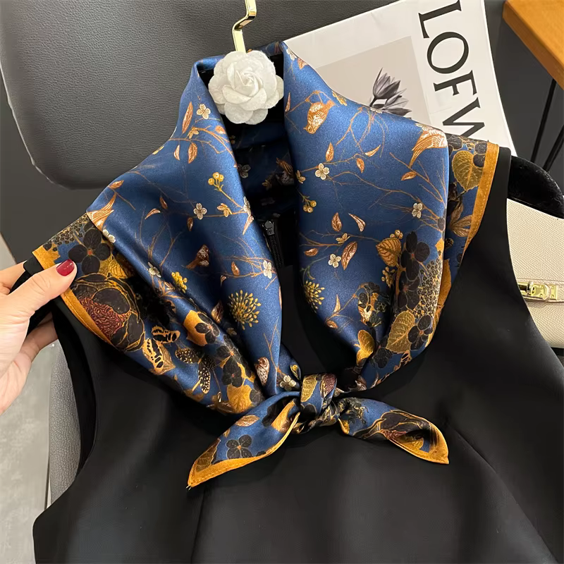 Pure Injplanchers f-Foulards à col carré pour femmes, bandeaux pour femmes, Foulard de la présidence