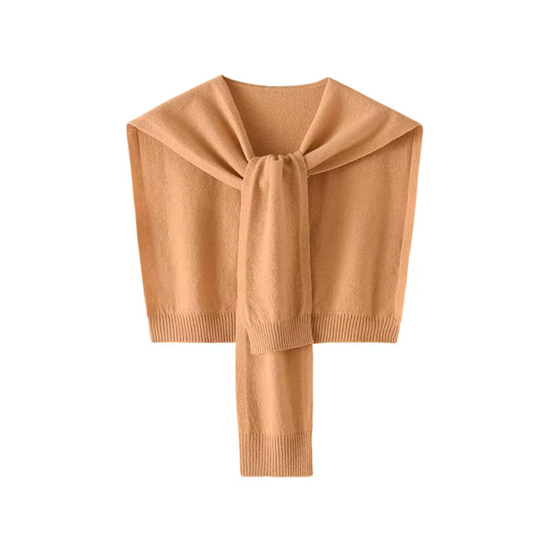 Châle en laine Pure 100% pour femme, Cape tricotée sur les épaules, écharpe chaude nouée à double us