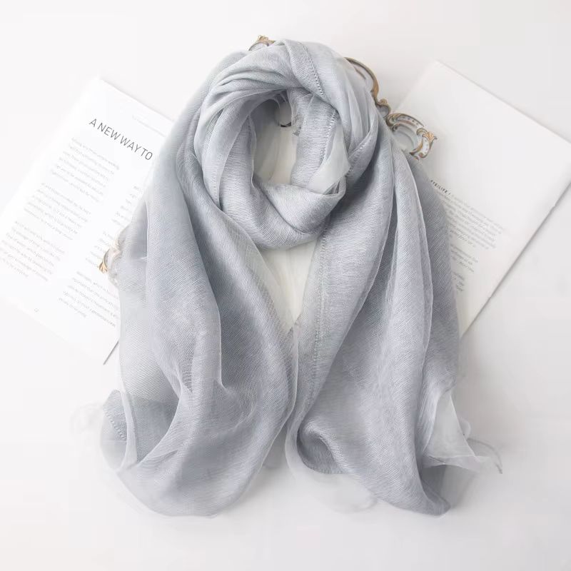 Écharpe en mohair et soie double couche VREOVOR, version coréenne haut de gamme, avec châle Cheongsa