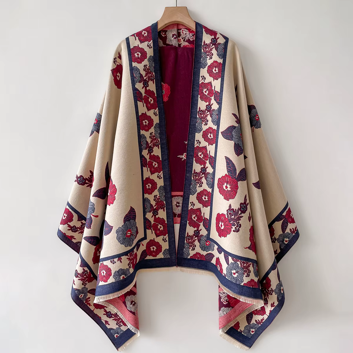 Châle chaud en Imitation cachemire pour femmes, cape de Style ethnique, foulards à la mode, imprimé 