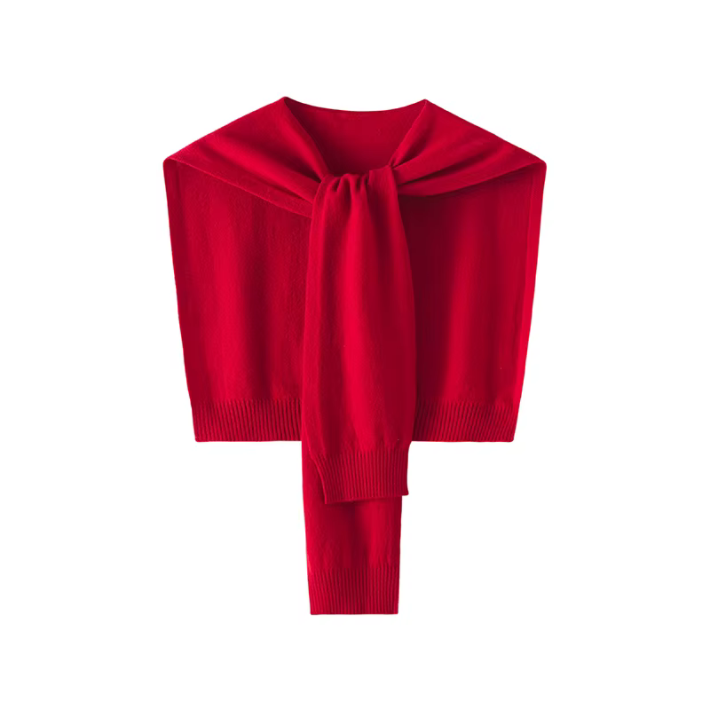 Châle en laine Pure 100% pour femme, Cape tricotée sur les épaules, écharpe chaude nouée à double us