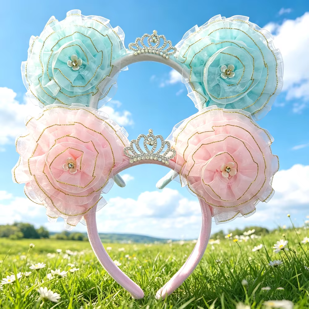 Serre-tête Oreilles de Minnie Mouse Dessin Animé Nouveauté Fête Noël Bonhomme de Neige Coiffe Cospla