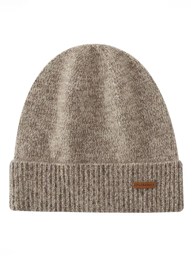 Chapeau tricoté de luxe en cachemire 100% pour hommes et femmes, unisexe, chaud, décontracté, couleu