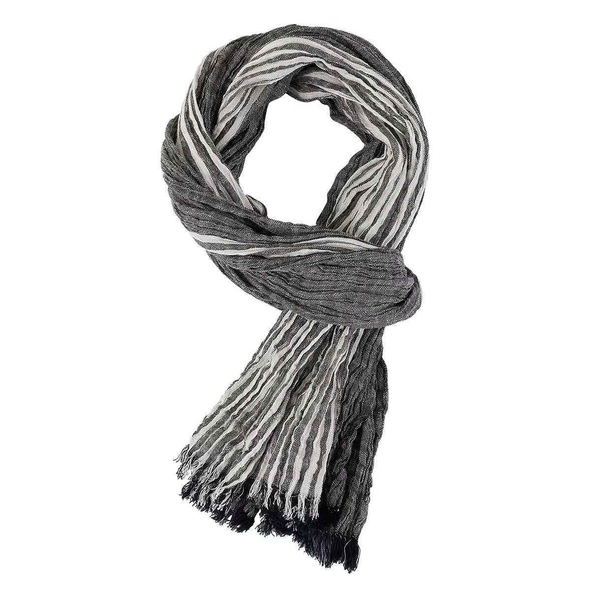 Écharpe en coton et lin pour hommes, foulards à rayures, foulard chaud de la présidence, Pashmina dé