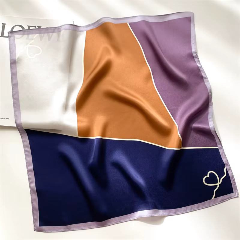 Foulard carré à carreaux Mulberry Injplanchers f pour femmes, petit bandeau de sauna, foulards Colle