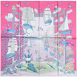 Nouveau Foulard en Soie Rose pour Femme 90 * 90 cm, en Twill de Soie, avec Bordure Frisée Faite à la