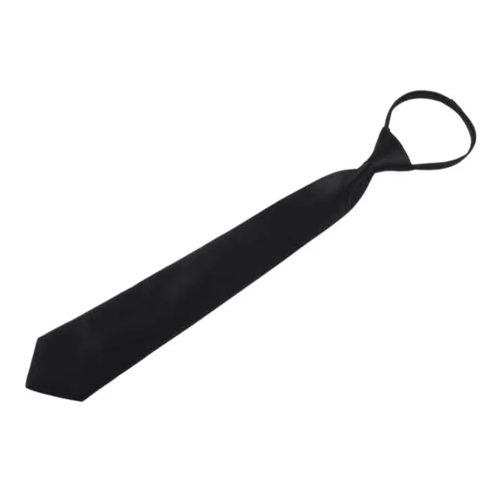 Cravates à réinitialisation Noires Décontractées pour Homme, Accessoire Simple, pour la raq, Doorman