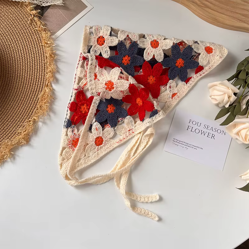 Foulard triangulaire pour femme, style bandana léger et polyvalent, idéal pour le quotidien, le bure