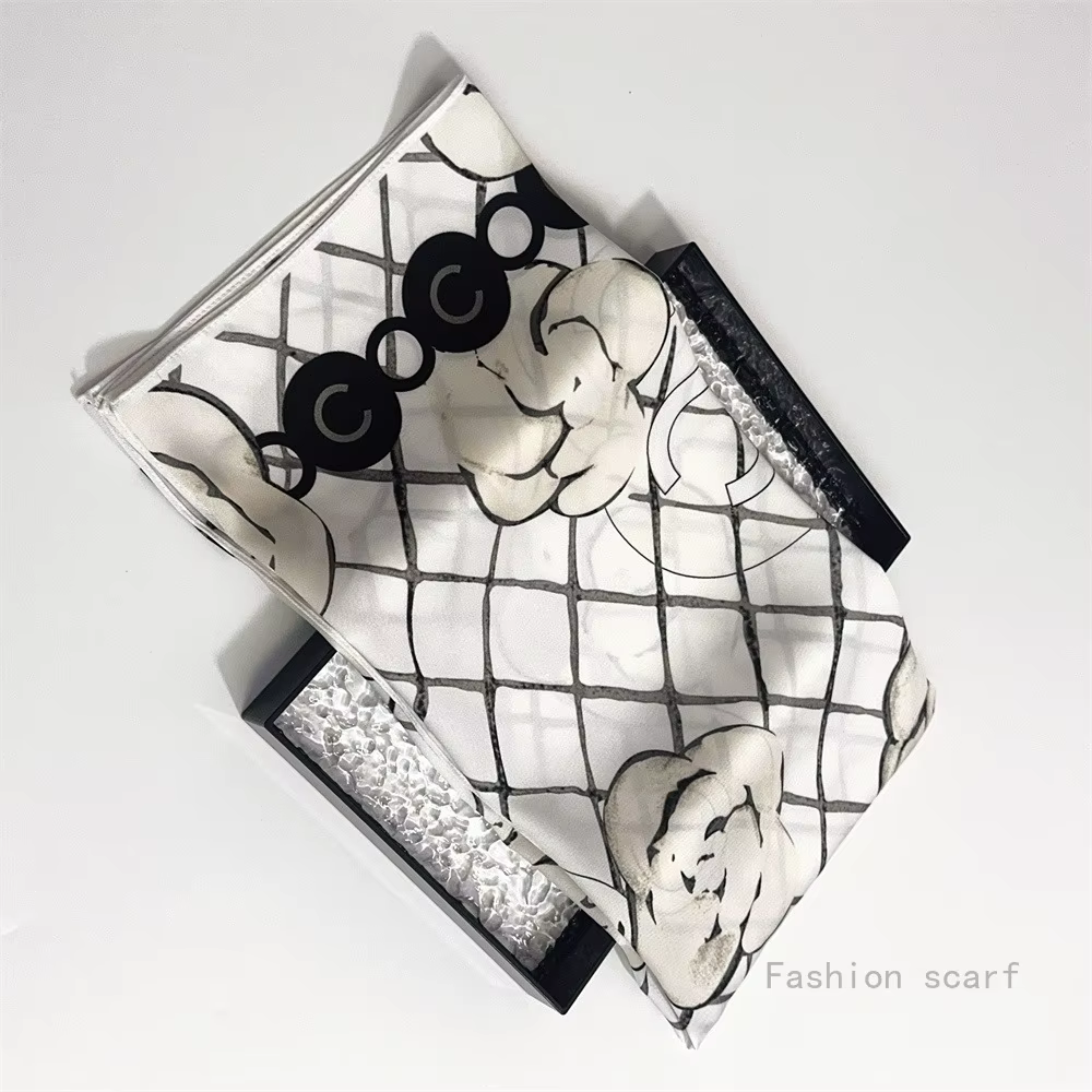 Français 90cm Plaid Rose sergé soie femmes voyage crème solaire châle grand carré écharpe foulard fo