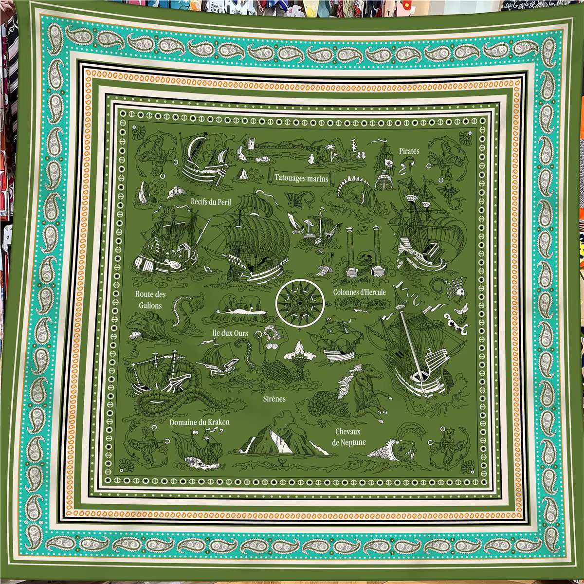 130cm hiver garder au chaud écharpe femmes marque soie cachemire carré écharpe châle luxe Paisley fo