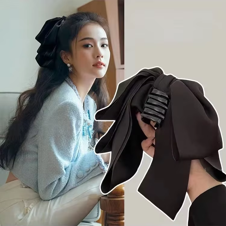 Pince à cheveux coréenne grande taille pour femmes, Barrettes à queue de cheval haute, couvre-chef p