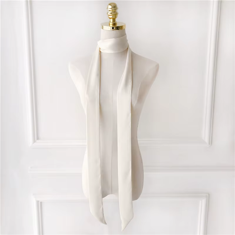 Long ruban de cou élégant pour femmes, écharpe de cou solide, bande de sauna QueParty, décoration ét