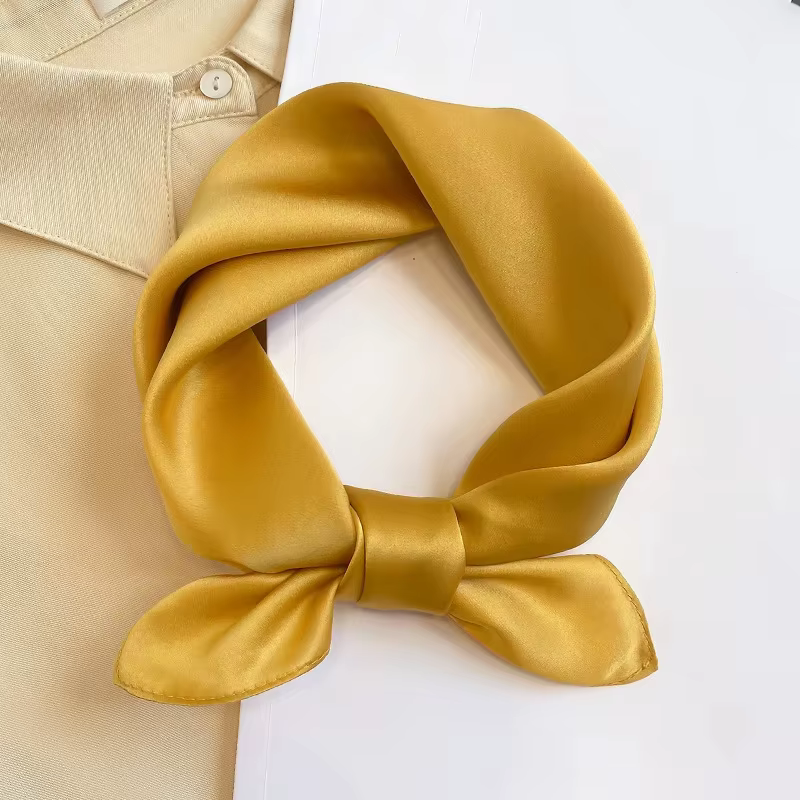Écharpe 100% soie Bandana femmes foulards carrés foulard mûrier printemps mode luxe haute qualité ba