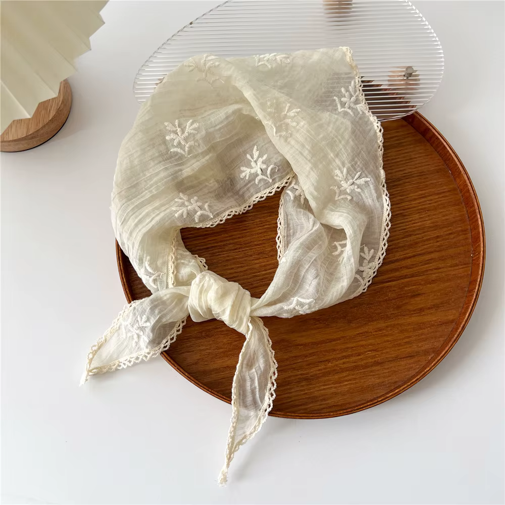 Écharpe décorative pour cheveux, bandeau de sauna, pétale de fleur, petits châles, crème solaire flo