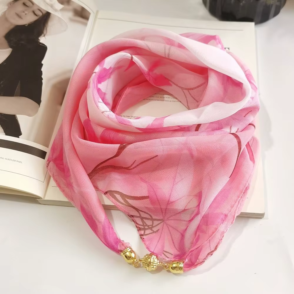 Écharpe de luxe en soie imprimée anti-UV, petit foulard carré pour femme