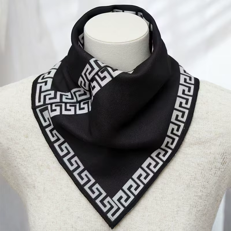 Écharpe tricotée chaude à motif géométrique tendance pour femme, châle léger, doux et confortable, c