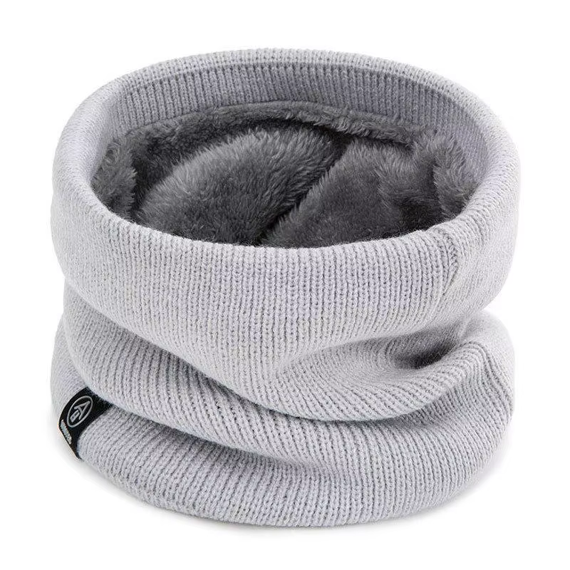 Mode femmes tricoté écharpe solide cachemire comme hiver Snood foulards dame chaud laine fourrure ép